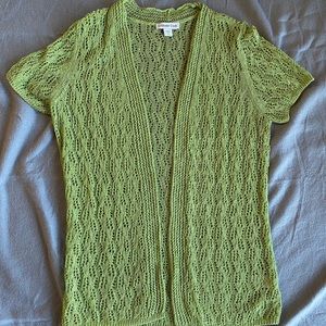 Short-sleeve open sweater